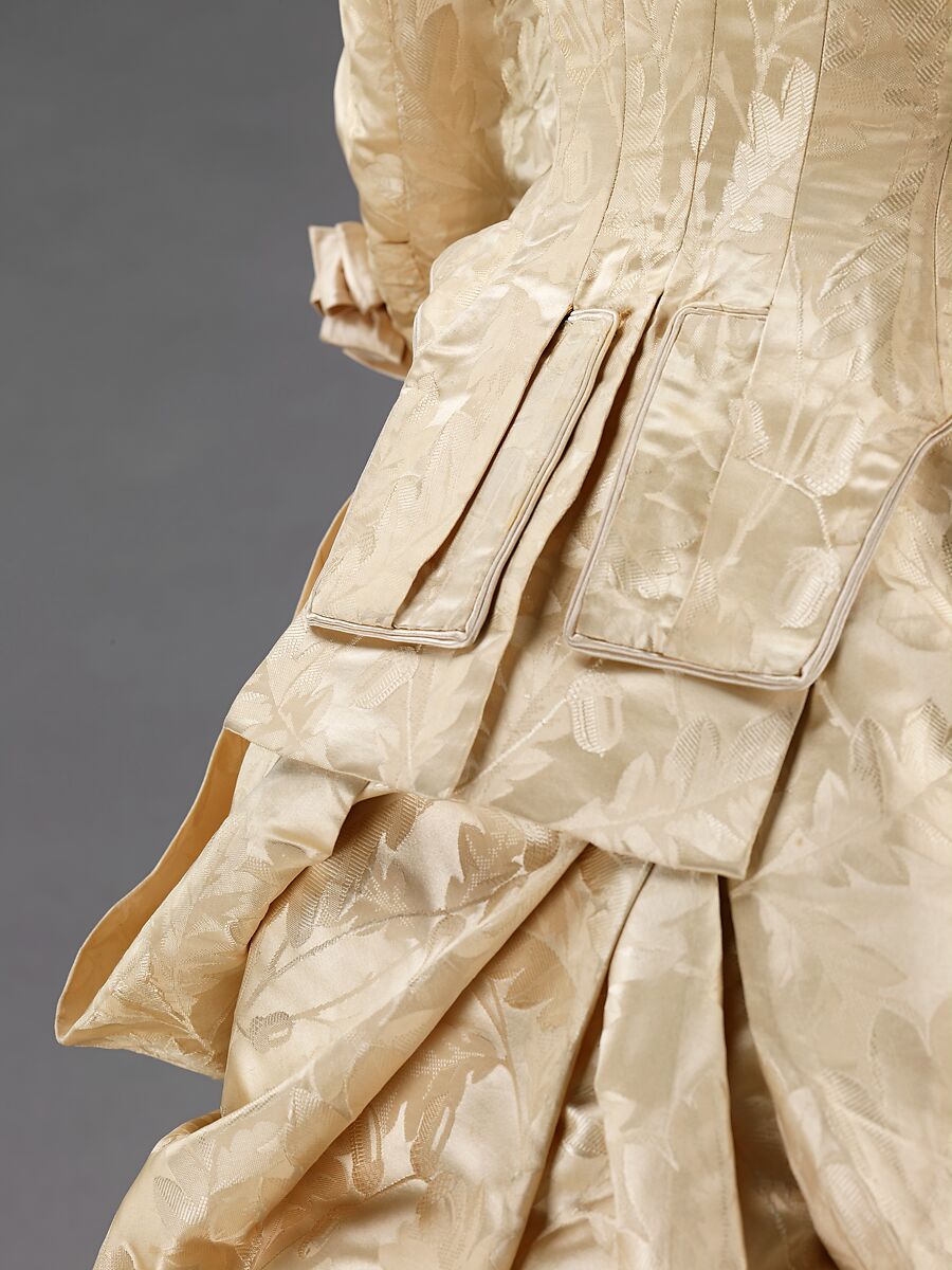 Evening dress, House of Worth (French, 1858–1956), silk, linen, French