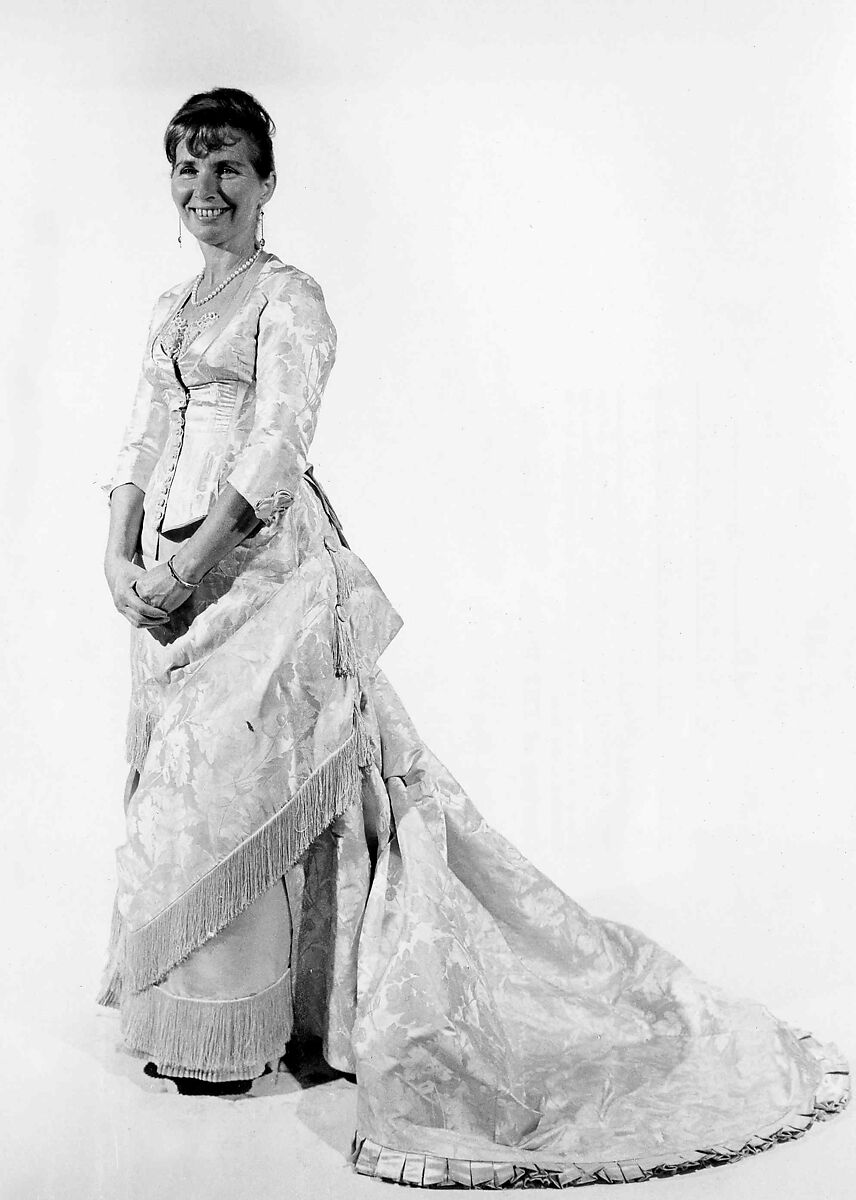 Evening dress, House of Worth (French, 1858–1956), silk, linen, French