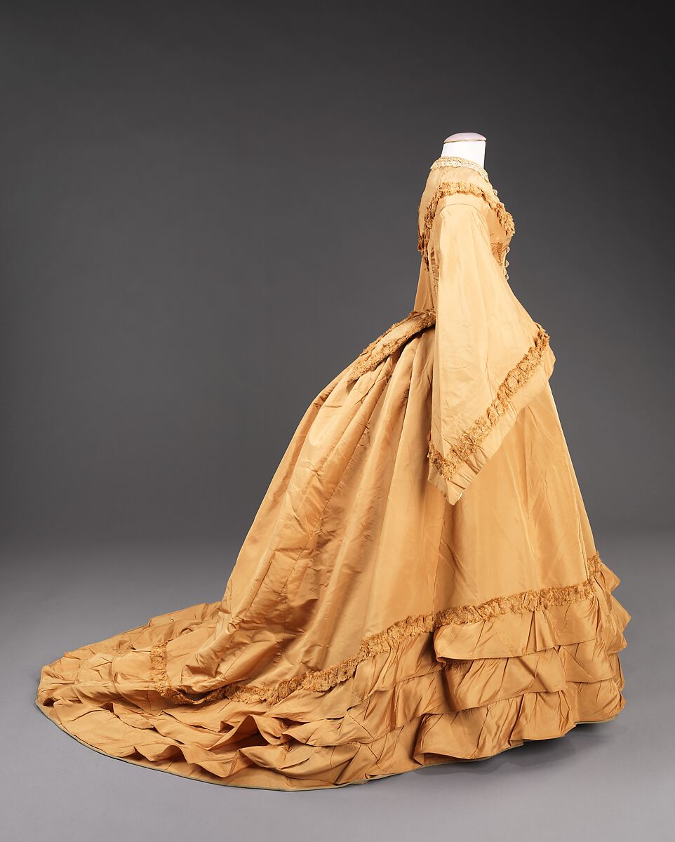 Wedding dress, silk, American