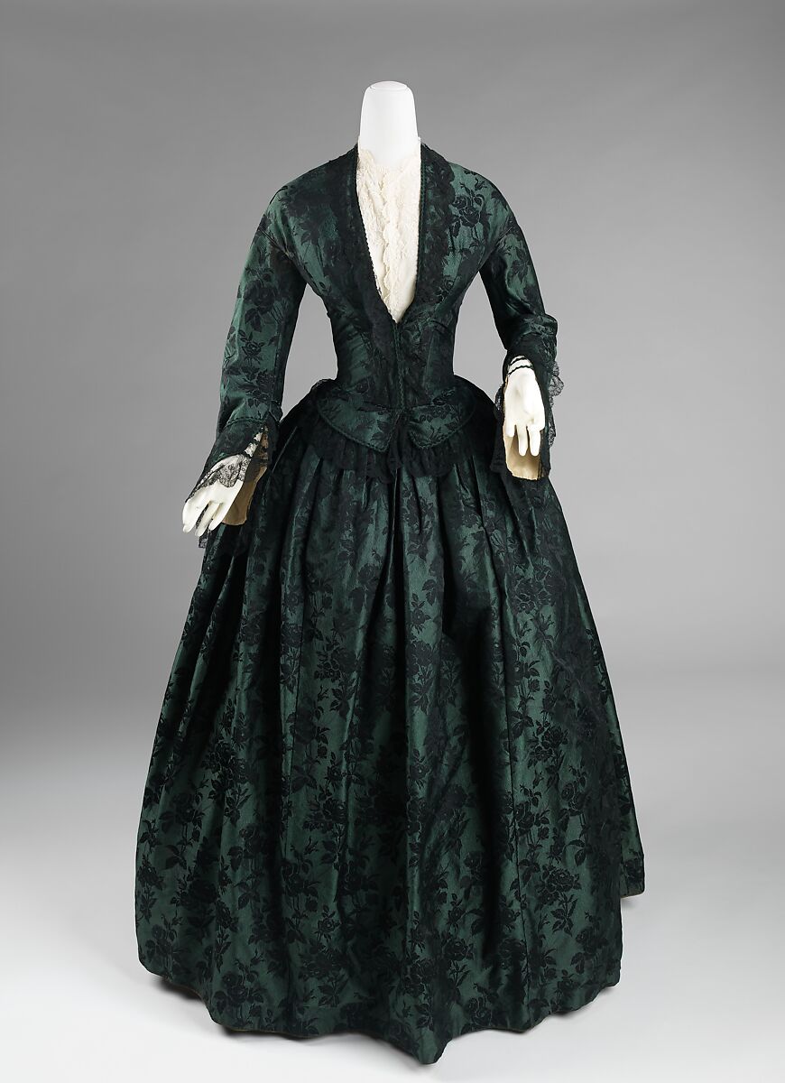 Evening dress, silk, American 