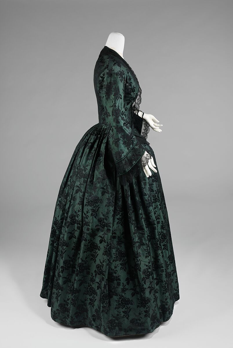 Evening dress, silk, American