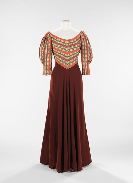 Evening dress, Hawes Incorporated (American, 1928–40; 1947–48), wool, American 