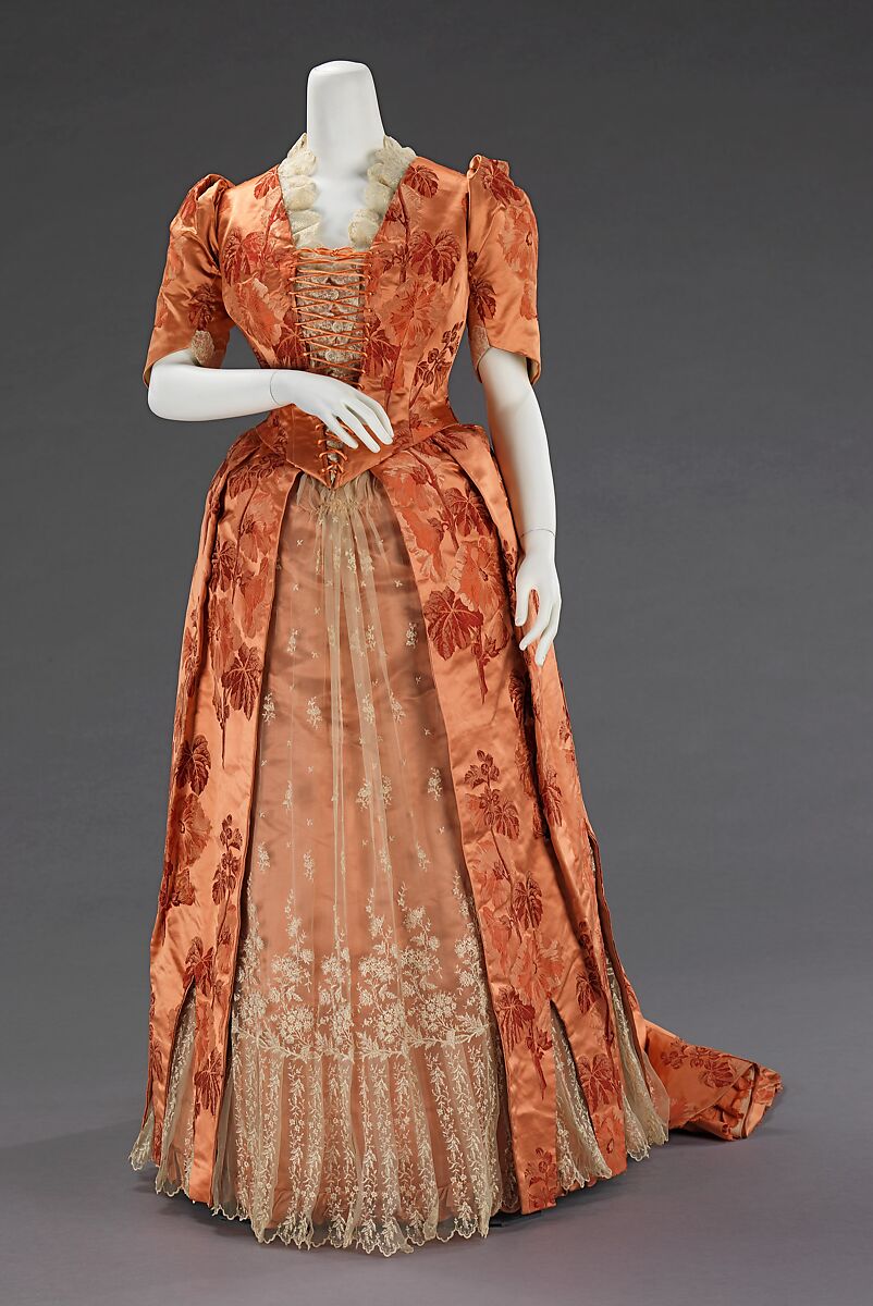 Dinner dress, silk, American 