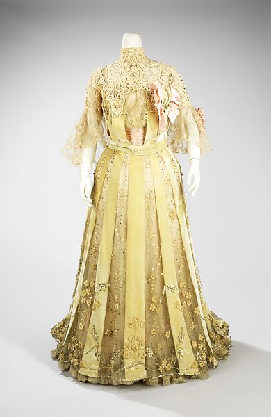 Evening dress, Jacques Doucet (French, Paris 1853–1929 Paris), silk, linen, French 