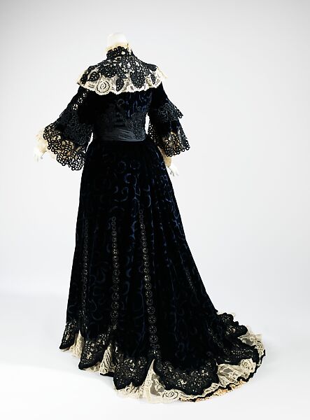 Visiting dress, Jacques Doucet (French, Paris 1853–1929 Paris), silk, French