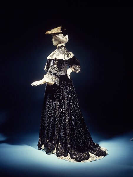 Visiting dress, Jacques Doucet (French, Paris 1853–1929 Paris), silk, French