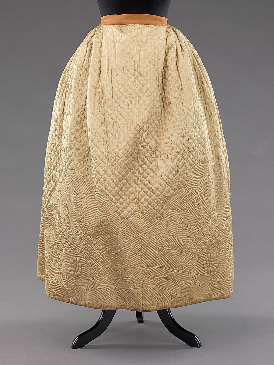 Petticoat, silk, cotton, French 