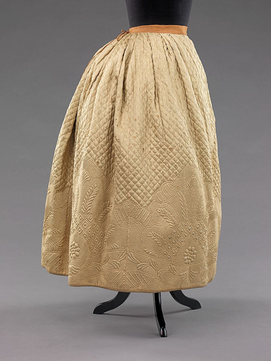 Petticoat, silk, cotton, French