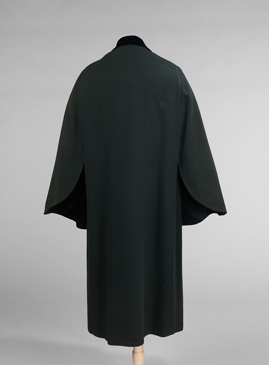 Evening cloak, wool, silk, Unknown