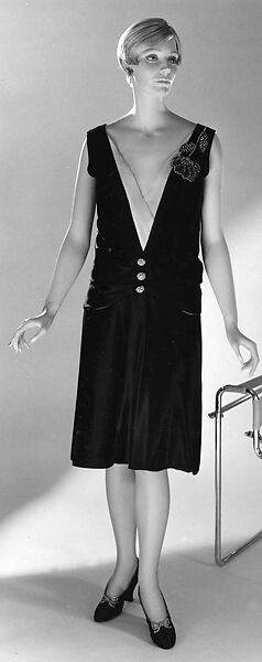 Evening ensemble, Premet (French, ca. 1911–1932), silk, rhinestones, beads, French