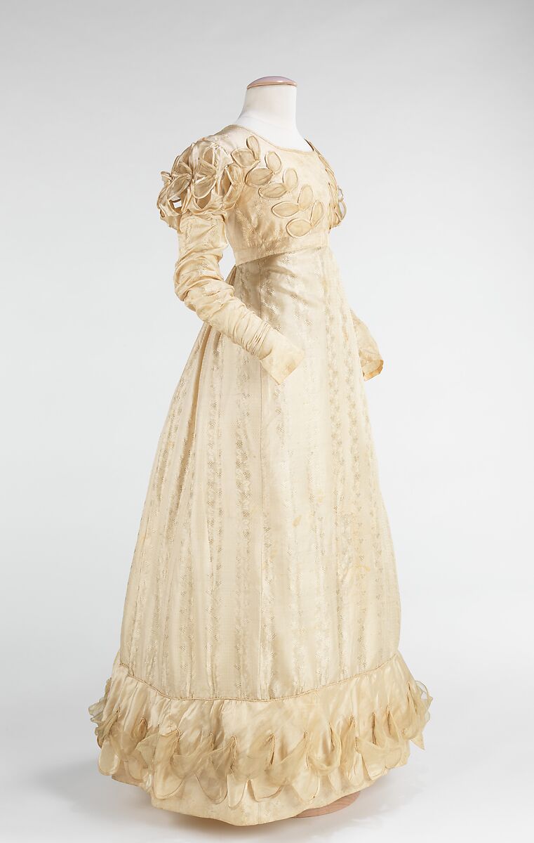 Wedding dress, silk, American