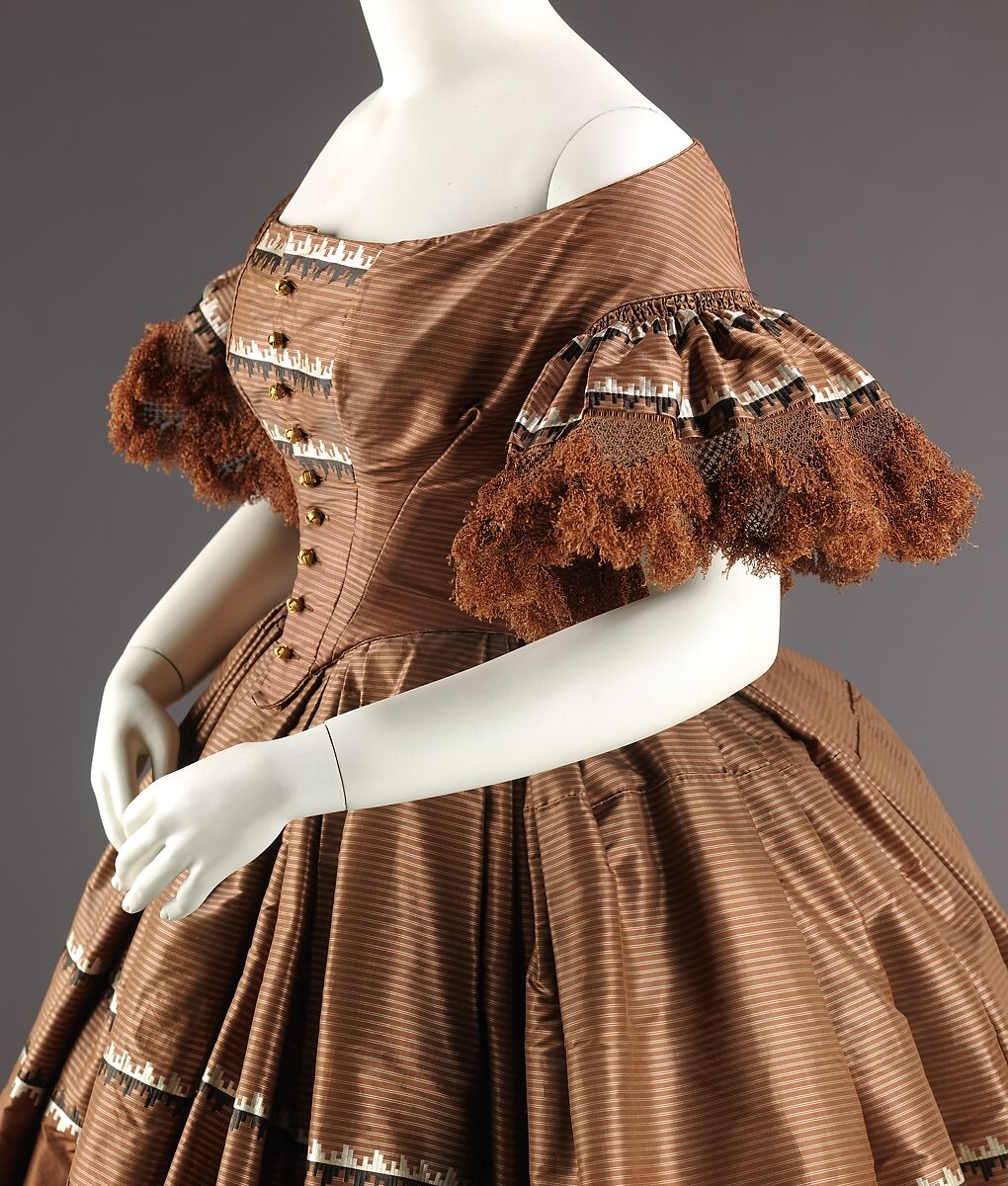 Evening dress, silk, American