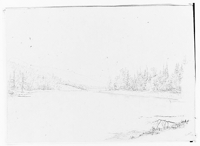 Catskill, 1864 (from Sketchbook), Thomas Hewes Hinckley (1813–1896), Graphite on buff paper, American 
