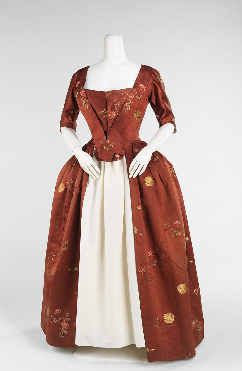 Robe à l'anglaise, silk, British 