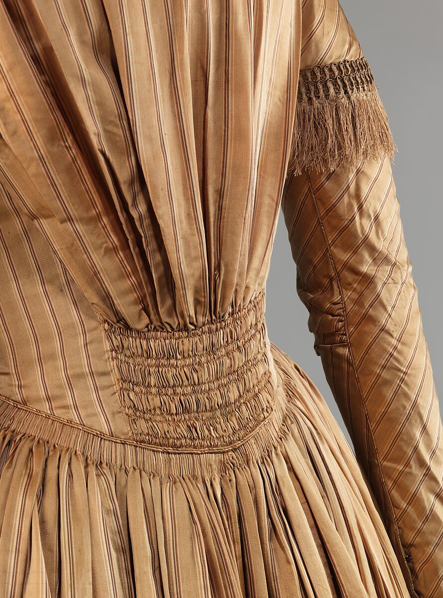 Afternoon dress, silk, cotton, American