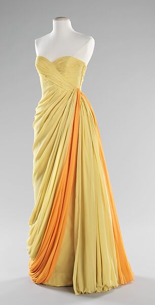 Evening dress, Jean Dessès (French (born Egypt), Alexandria 1904–1970 Athens), silk, French 