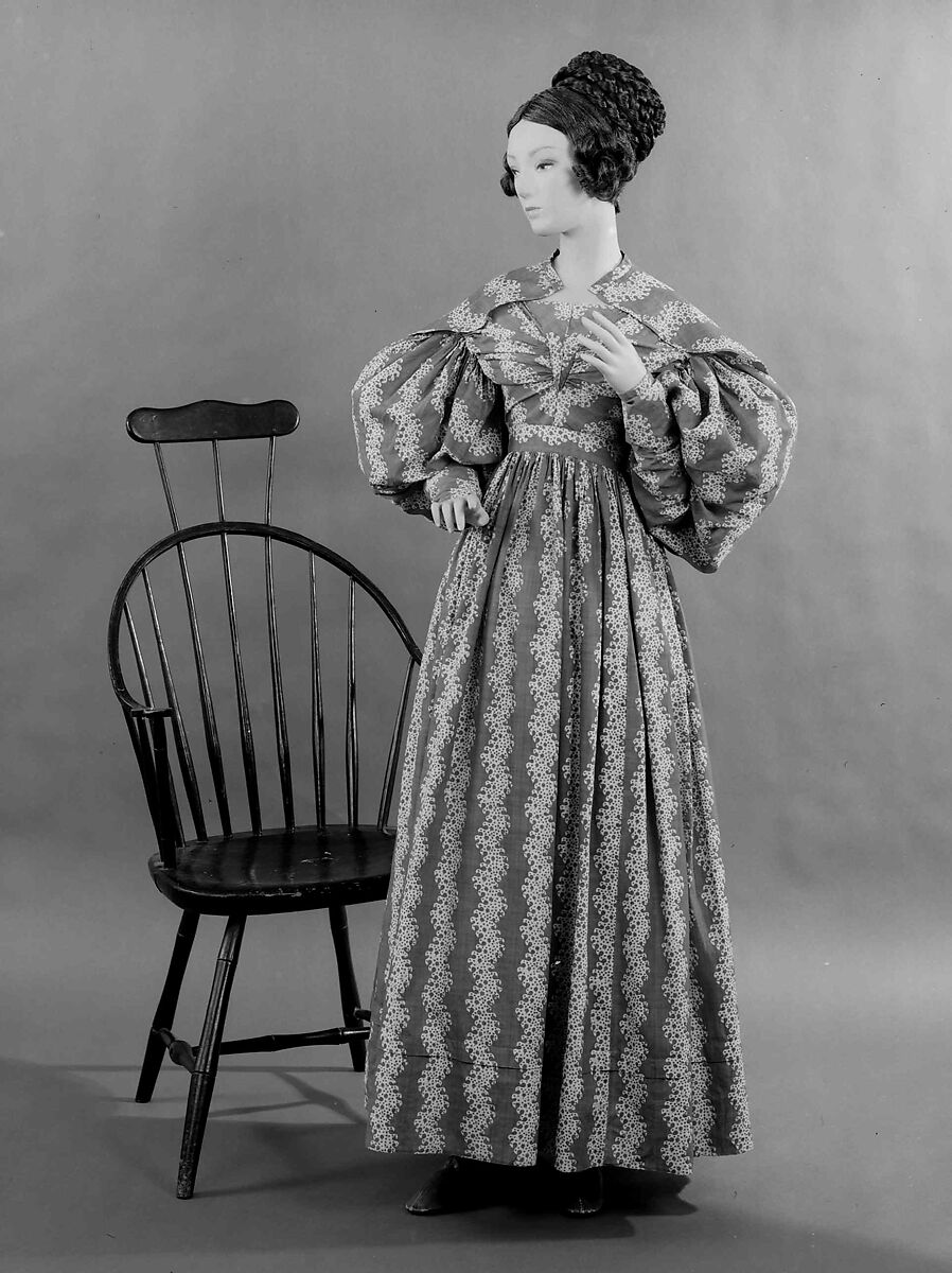 Dress, cotton, American