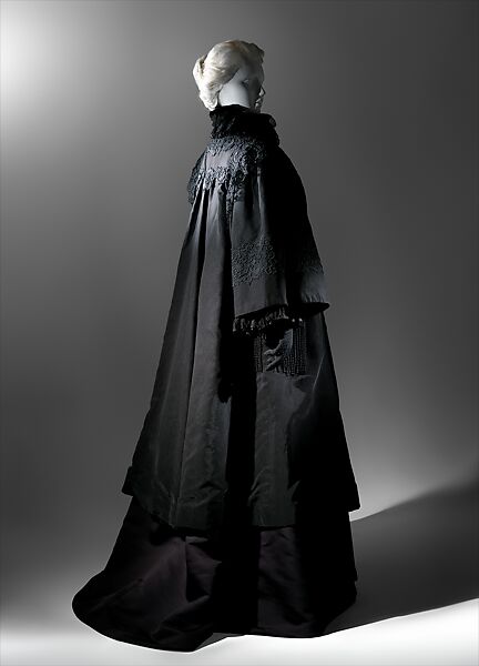 Mourning coat, House of Worth (French, 1858–1956), silk, French