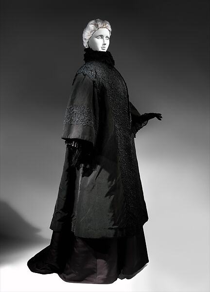 Mourning coat, House of Worth (French, 1858–1956), silk, French 