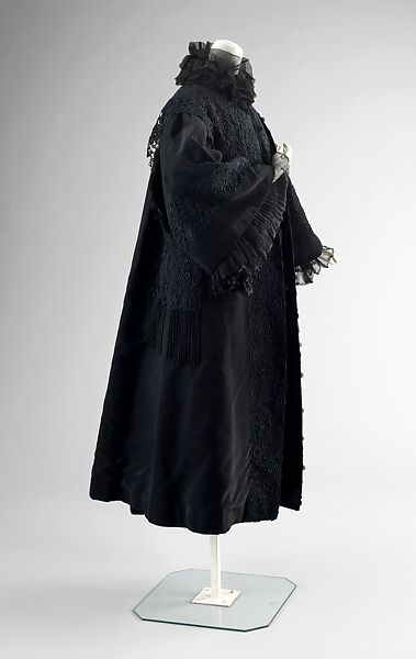 Mourning coat, House of Worth (French, 1858–1956), silk, French