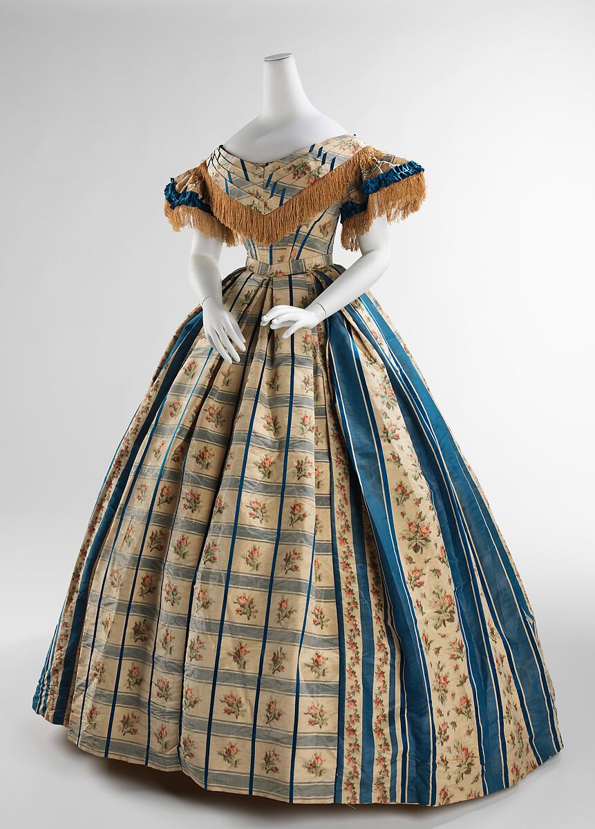 Evening dress, silk, American
