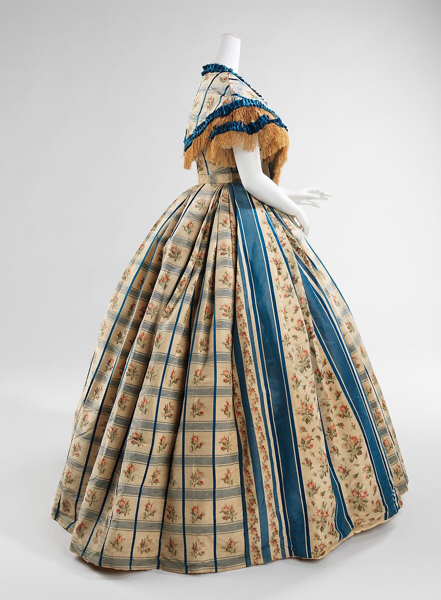 Evening dress, silk, American