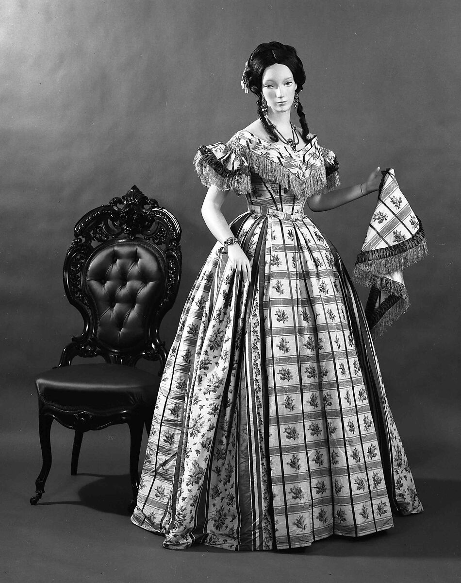 Evening dress, silk, American