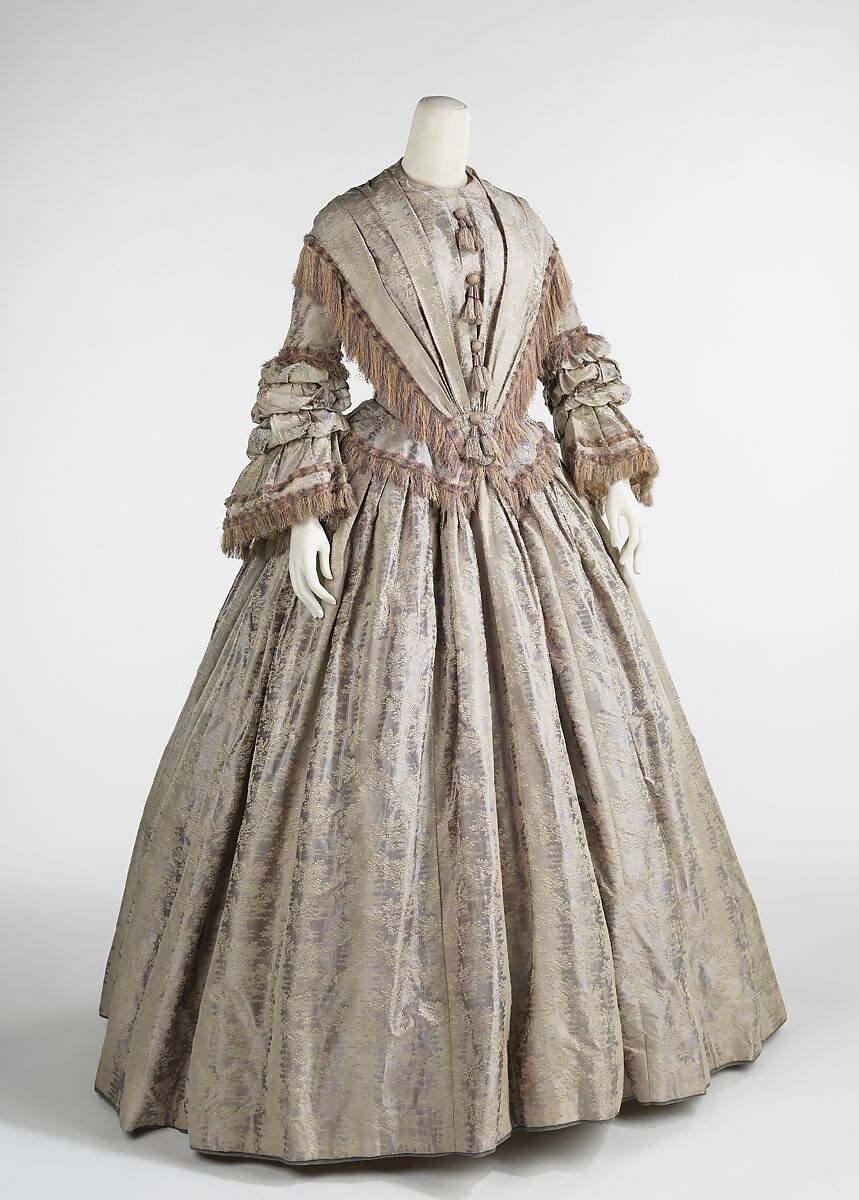 Afternoon dress, silk, British 