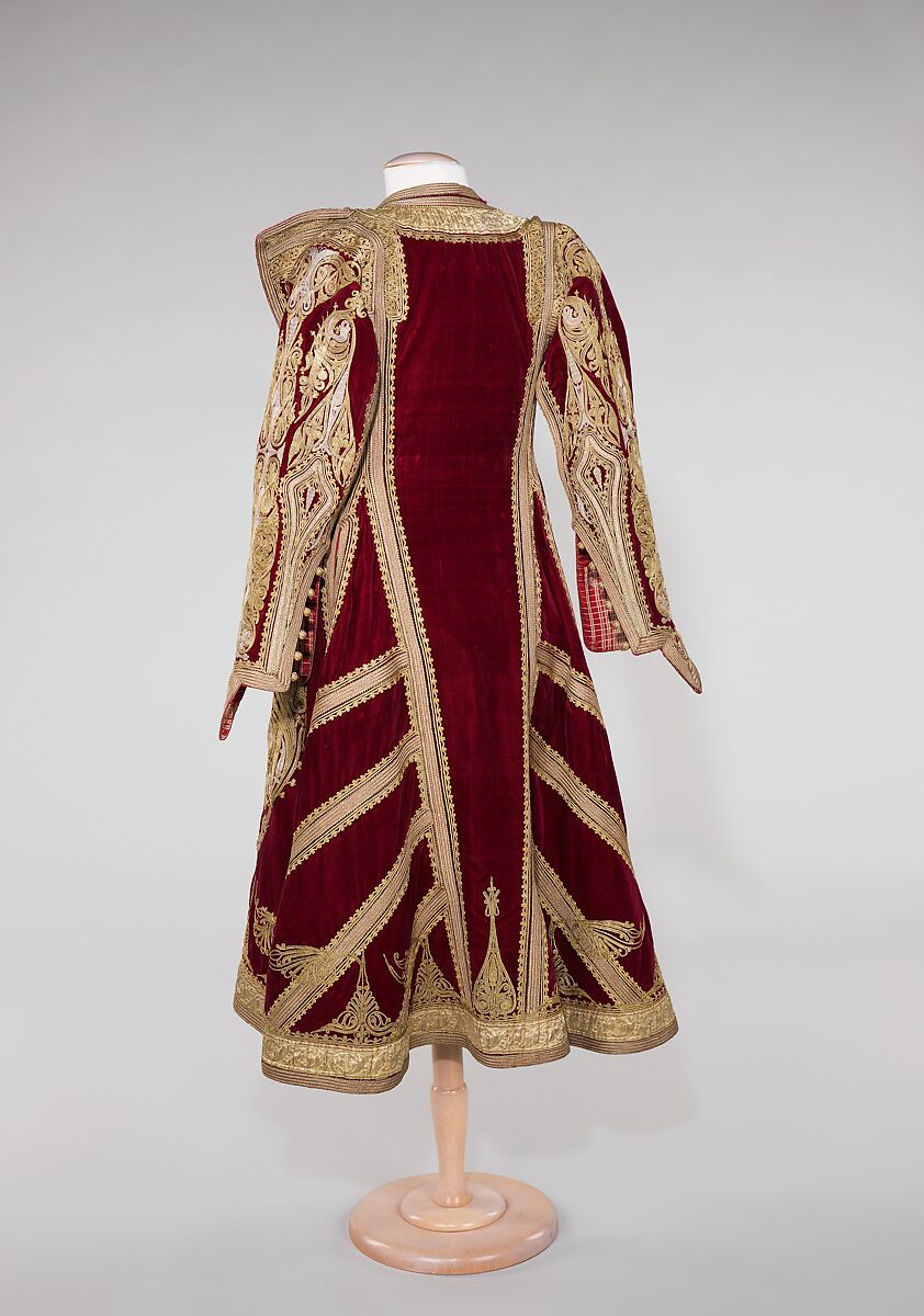 Coat, silk, cotton, metal