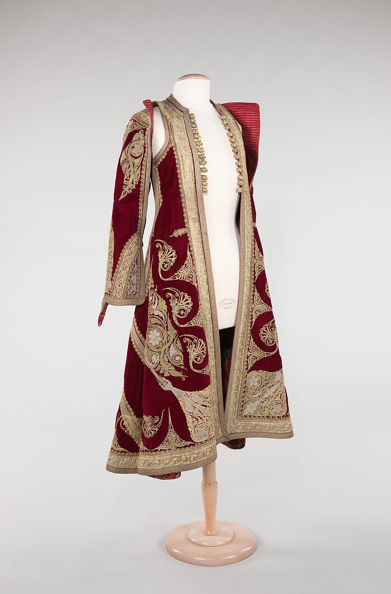 Coat, silk, cotton, metal, Albanian 