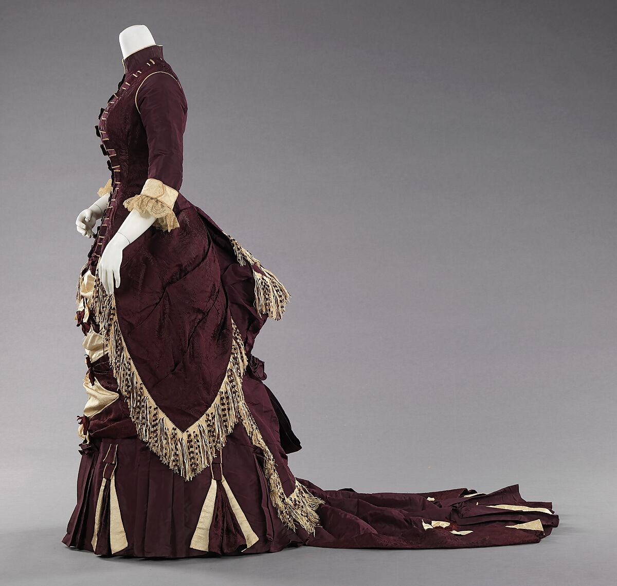 Afternoon dress, silk, abalone, American