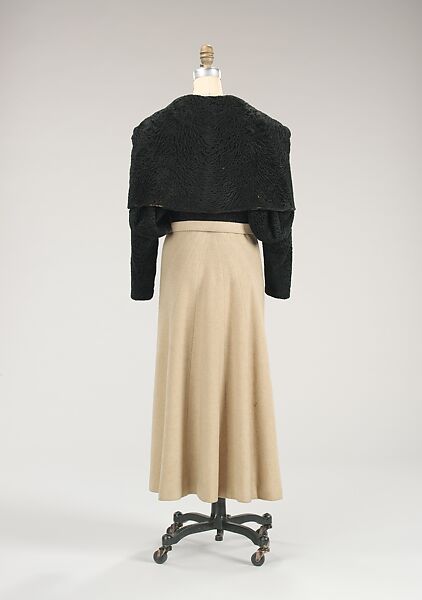 Evening coat, House of Lanvin (French, founded 1889), wool, fur, French