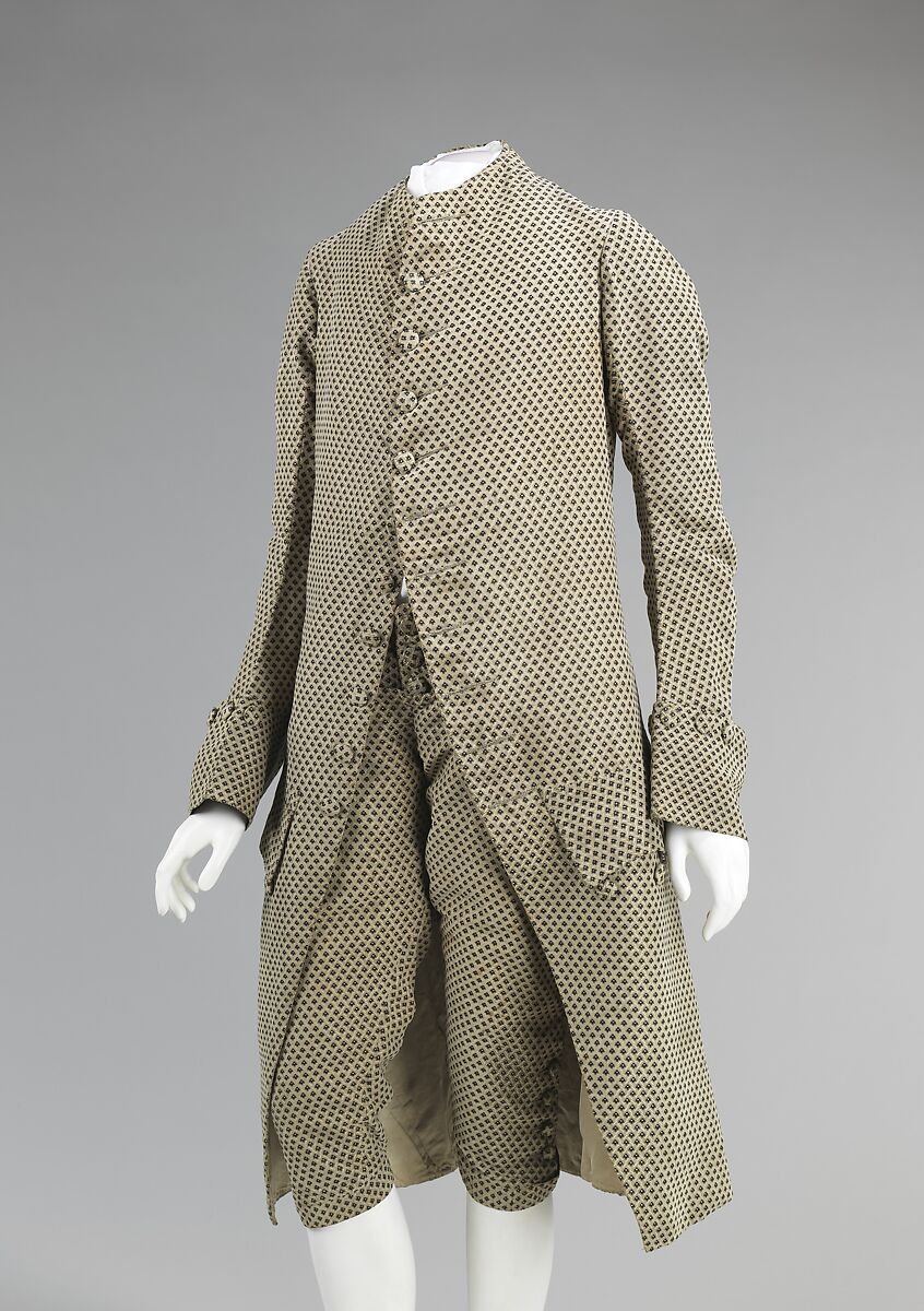 Suit, silk, British 