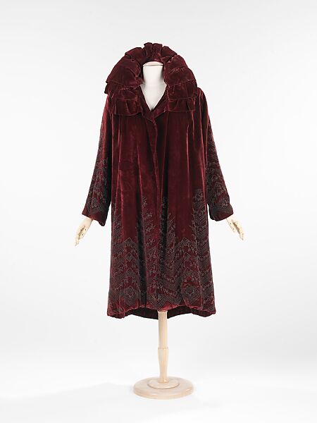 Evening coat, Yvonne May (French), silk, beads, French 