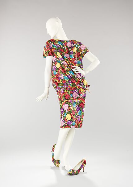 Dress, (b–c) Saks Fifth Avenue (American, founded 1924), silk, American 