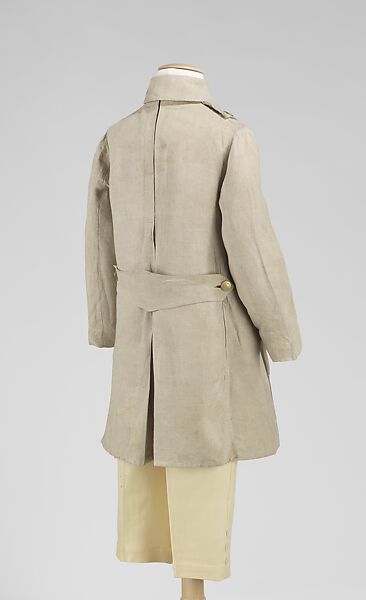 Suit, H &amp; C Company, linen, wool, metal, shell, American