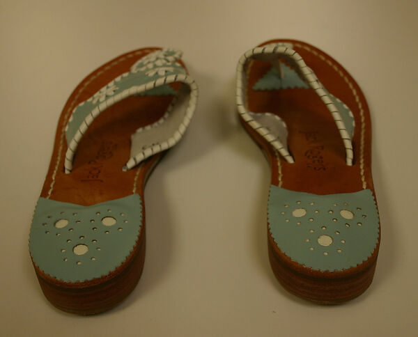 Thong sandals, Jack Rogers (American, founded 1960), leather, American