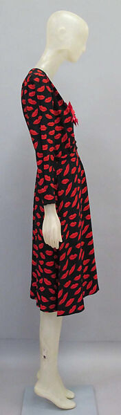 Dress, Yves Saint Laurent (French, founded 1961), rayon, polyester, plastic (vinyl), French