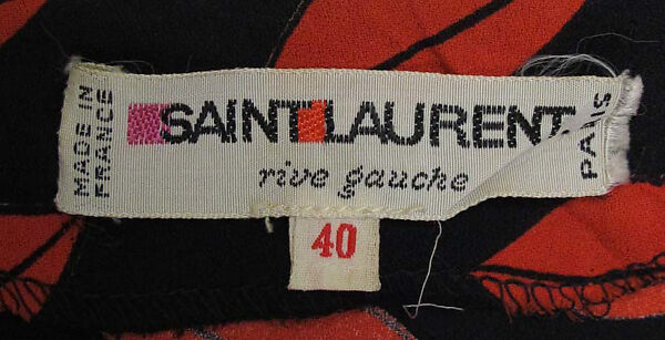 Dress, Yves Saint Laurent (French, founded 1961), rayon, polyester, plastic (vinyl), French