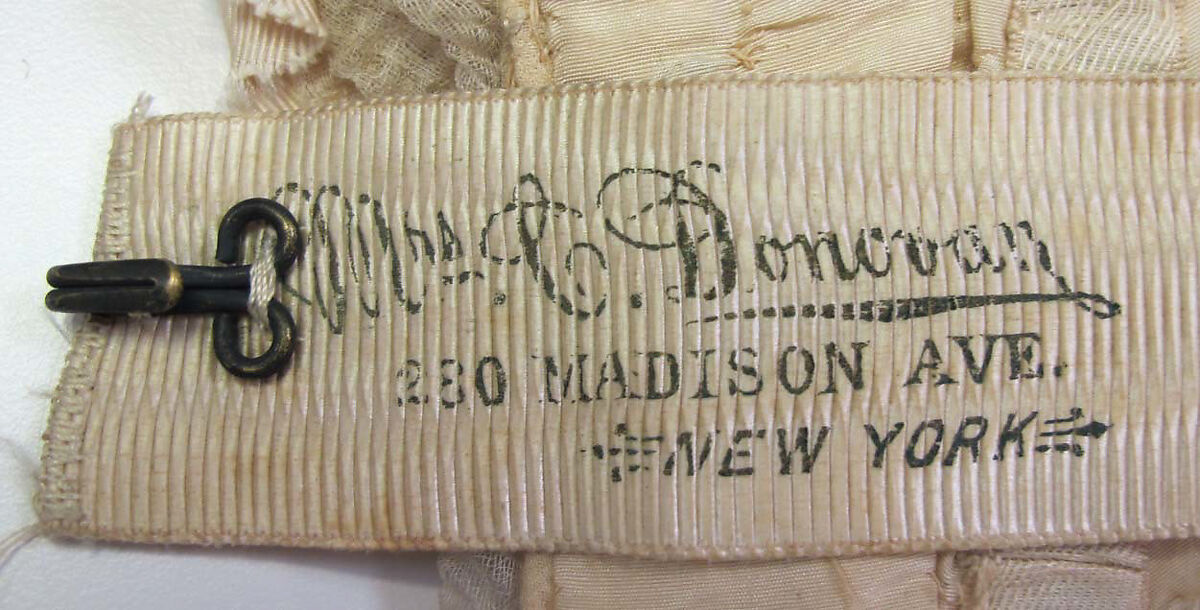 Evening dress, Catherine Donovan (American (born Ireland), 1826 (?)–1906), silk, cotton, American