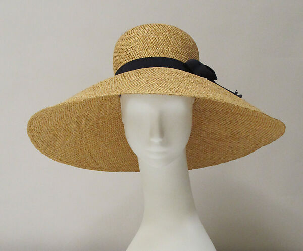 Hat, House of Balenciaga (French, founded 1937), straw, silk, French