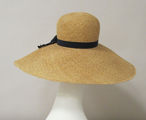 Hat, House of Balenciaga (French, founded 1937), straw, silk, French