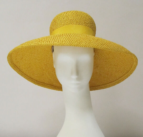 Hat, House of Balenciaga (French, founded 1937), straw, silk, French