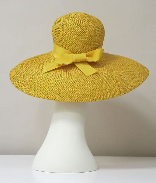 Hat, House of Balenciaga (French, founded 1937), straw, silk, French