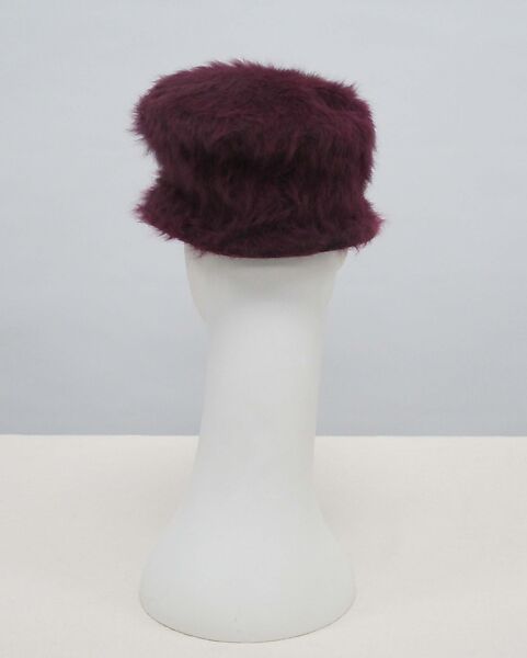 Pillbox hat, House of Balenciaga (French, founded 1937), wool, silk, cotton, French