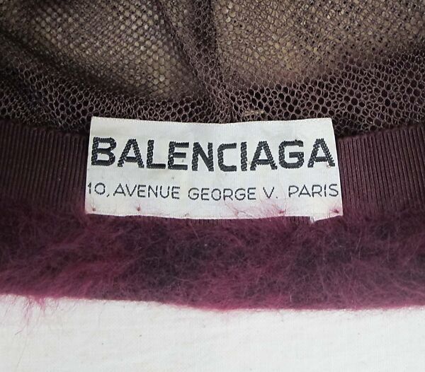 Pillbox hat, House of Balenciaga (French, founded 1937), wool, silk, cotton, French