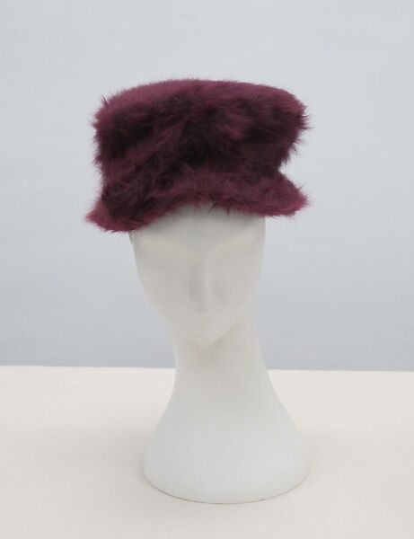 Pillbox hat, House of Balenciaga (French, founded 1937), wool, silk, cotton, French 