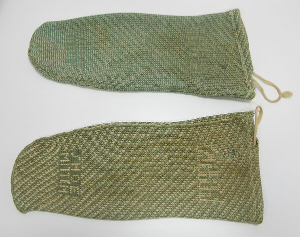 Suit, (a) wool, silk; (b) wool, silk, metal; (c) cotton; (d) silk, leather, metal; (e) cotton; (f, g) metal, enamel; (h) silk, metal; (i) silk, metal; (j, k) synthetic; (l, m) silk, leather, metal; (n, o) silk, leather; (p) wool, silk, leather., American