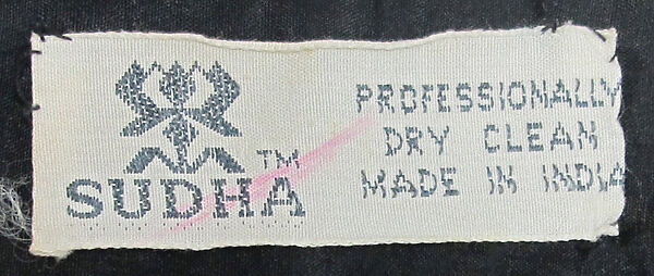 Suit, (a) wool, silk; (b) wool, silk, metal; (c) cotton; (d) silk, leather, metal; (e) cotton; (f, g) metal, enamel; (h) silk, metal; (i) silk, metal; (j, k) synthetic; (l, m) silk, leather, metal; (n, o) silk, leather; (p) wool, silk, leather., American