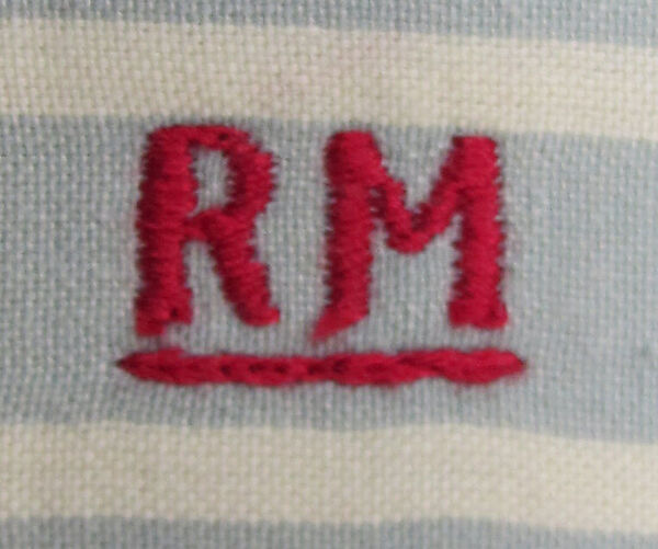 Suit, (a) wool; (b) wool; (c) silk; (d) silk, leather, metal; (e) cotton; (f) metal; (g, h) metal, enamel; (i) silk; (j, k) cotton, synthetic; (l, m) silk, leather, metal; (n, o) leather; (p) wool, silk, leather; (q) wood, rubber., American